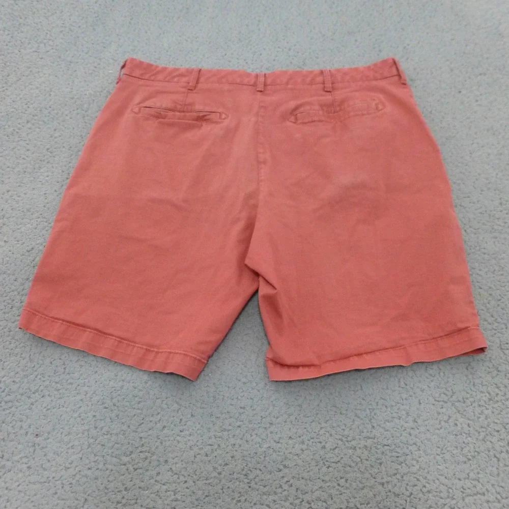 IZOD Shorts Mens 36 Coral Pink Stretch Cotton Flat Front Chino 9